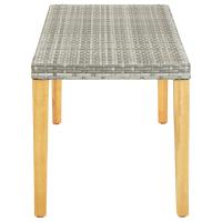 vidaXL Banco de jardín ratán sintético gris 80 cm - details 2