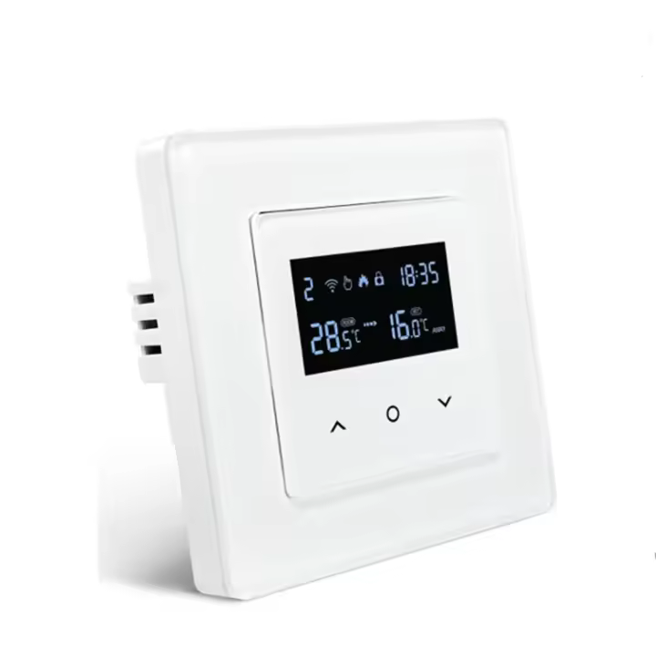 Termostato de calefacción por suelo radiante con WiFi inteligente AVATTO, sistema 55 estándar, superficie de cristal, para control de temperatura ambiente y actuador, compatible con Alexa/Google Home/Smart Life, WiFi de 2,4 GHz, 240 V, - 1