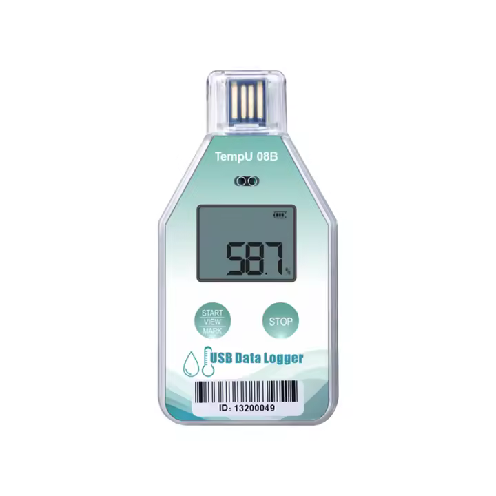 Logger De Temperatura USB Precisión Alta 32000 Puntos Registador De Termómetro Con Alarma Para Cadena Fría Refrigerada Generador De Reporte PDF - 1
