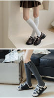 Calcetines Largos De Piel De Rodilla Para Mujer Estilo Japonés Nuevos Para Otoño E Invierno Tejidos En Espandex Y Algodón Con Rayas Doble Agujero Para Calor - details 11