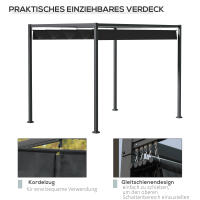 Gazebo Techo terraza con claraboya 298x213x221cm - details 3