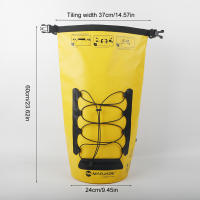 Mochila De Almacenamiento Exterior 20L Impermeable Y Colapsable Para Kayak Y Rafting Separación Seca Y Húmeda Bolsa De Río Unisex Color Amarillo Y Negro - details 21