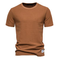 Camiseta De Punto De Palanca Para Hombre AIOPESON Color Sólido Casual Cuidado Facilidad Verano Moda Tops De Calidad Breathable Ligera O-Neck Sin Capucha - details 8