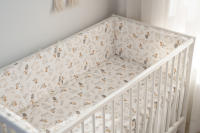 LALA - Barandilla de cuna para Bebé, Valla de Tela anticolisión, Algodón fácil, Pequeño Hongo, Conejo, 120x30, a Pieza - details 1