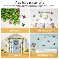 6Pcs Decoración De Pared De Mariposa De Hierro Fundido Simulación Adorno Insecto Para Jardín Arte Metal Colgante Para Vallas Exterior Campana Del Viento - details 3