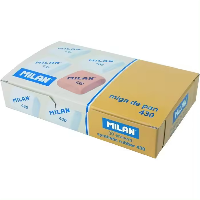MILAN GOMA MILAN 430 C/30 MIGA PAN CUADRADA VARIOS PAPELERIA - 1