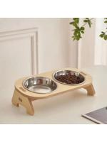 Tazas De Alimentación Elevadas Para Perros Y Gatos Con Soporte Ajustable De Madera Alimentador De Rabo Para Pequeños Y Medianos Animales De Compaña - details 4