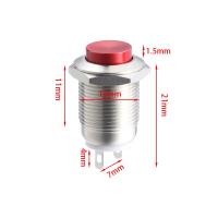 Botón De Presión Multicolor Impermeable 12mm Para Motor De Coche 250V Metal Rojo Y Azul Inicio Interruptor De Poder PC - details 0