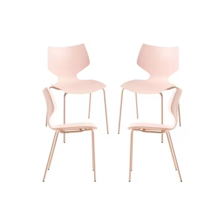 Pack 4 Sillas Plecy - Rosa - 1