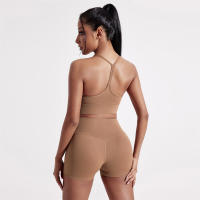 Sujetador Deportivo Para Mujer En Color Sólido Con Forma De Y Adecuado Para Fitness Running Gimnasio Yoga Con Almohadillas De Pecho Material Suave Y Transpirable - details 9