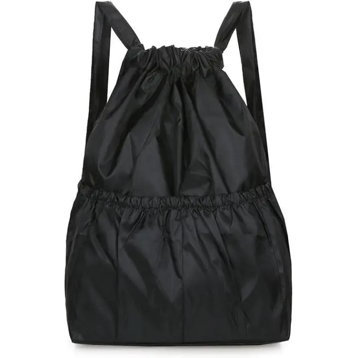 Mochila con cordón, bolsa vintage para gimnasio, plegable, con capacidad para llevar, grande para gimnasio - 1