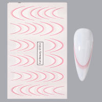 Set De 8 Pcs De Pegatinas De Uñas Gradient French Line Colores Estriados Diseños Ombre Para Decoración DIY Herramientas Guías De Estampado De Uñas - details 14