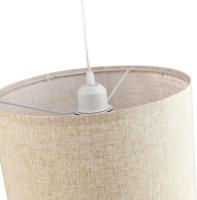 Paquete de 2 Luces colgantes enchufables, Luz Colgante con cable de Alimentación transparente de 15 pies, encendido/apagado, Pantalla de Lino beige, para Isla de Cocina, dormitorio (bombilla no incluida) - details 0