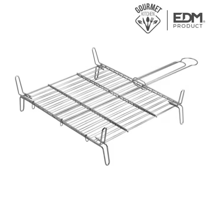 Edm Parrilla Doble 25x25cm para Barbacoas - Diseño Compacto - 1