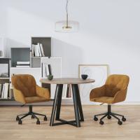 vidaXL Sillas de comedor giratorias 2 uds terciopelo en color Azul/Gris oscuro/Marrón y más | cómodas modernas ergonómicas para comedor cocina salón hogar - details 2