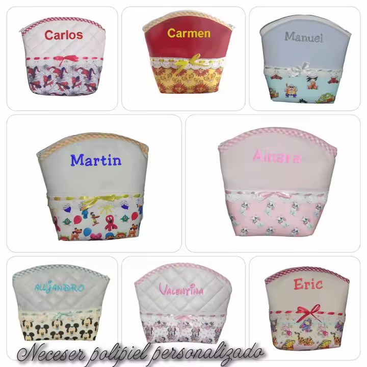 personalizameatugusto neceser de polipiel con nombre bordado - 1