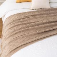 Manta De Terciopelo Texturizado Nórdico Para Sofá Y Decoración De Cama Con Borlas Manta De Viaje Azul Estilo Rústico Farmhouse - details 8