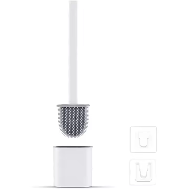 Escobillas y Portaescobillas de Inodoro, Cuchillo y Soporte para WC, Silicona - 1