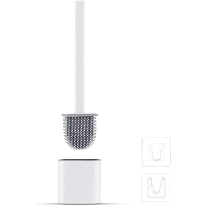 Escobillas y Portaescobillas de Inodoro, Cuchillo y Soporte para WC, Silicona - 1