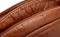 Bolso De Hombro Para Mujer En Cuero PU Suave Diseño Retro Cruzado Con Múltiples Cremalleras Bolso De Mano Para Viajes Diarios Estilo Casual - details 14