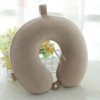 Almohada De Cuello En Forma De U De Memoria Suave Para Viaje En Coche Y Oficina Color Sólido Rebound Lento Algodón Piel De Pollo Uso Diario Decorativa - details 9