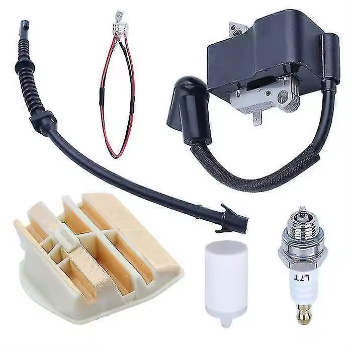 Ignition Coil Air Filter Fuel Line Kit For Husqvarna 445 450 445e 450e Chainsaw 573935702 544080803 - 1