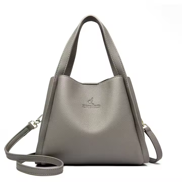 Bolso De Mano Grande De Cuero Suave Auténtico Para Mujer Bolsos De Hombro Cruzados Tote Messenger Bolso De Capacidad Grande - 1