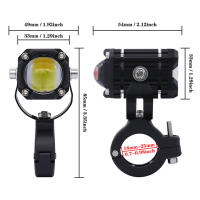 Faros Auxiliares De Motocicleta LED De Doble Color Blanco Amarillo Con Choque Bajo Consumo Luz De Conducción Brillante Antiniebla Impermeable Universal Hi/Lo Beam - details 1