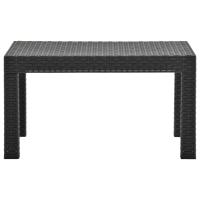 vidaXL Mesa de jardín PP ratán gris antracita 58x58x41 cm - details 1