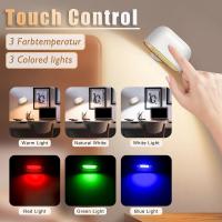 Luz De Pared Remotamente Controlada RGB Cambio De Color Toque Rotación De 360 Grados Luz Nocturna Para El Borde Del Cama Dormitorio - details 9