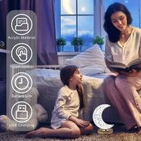 Lámpara Nocturna De Mesa LED KDULIT Para Dormitorio Decoración De Habitación Para Niñas Control Táctil Con Luz USB Lámpara Ambiental 3D De Luna - details 7