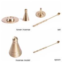 Bandeja De Incienso Estilo Antiguo Chino Con Torre De Cobre Puro Herramientas De Incienso Modelo De Torre Decoración De Escritorio DIY Conos De Incienso - details 2