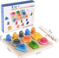 Juguetes De Madera Para Bebés Montessori Actividades De Aprendizaje Temprano Juego De Pesca De Formas Y Colores Desarrollo De Habilidades Motoras Finas Edad Recomendada 3-6 Años - details 17