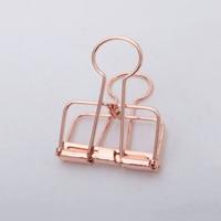 5Pcs Clips De Papel Oro Rosa Para Oficina Y Escuela Suministros De Enlace Para Documentos Y Archivos Clips De Metal Para Bolsas Y Carpetas - details 1