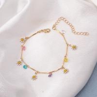 Pulsera De Flores Doradas Con Patrón De Margarita Moda Minimalista Aesthetic Para Mujer Joyería De Boda Y Fiesta Regalo - details 6
