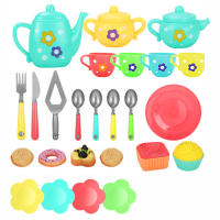 Juego De Té Educativo Temprano Para Niños Con Donuts De Playa Y Tazas Juguetes De Cocina Seguros Para Niños Con Sauceras Y Tazas Llanas Para Juego De Pretensión - details 5