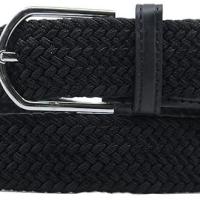 YEHMAN - Cinturón elástico trenzado unisex elástico sin agujero para hombre (105-110 cm)