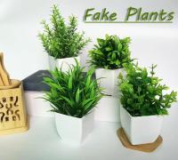 Canirologas Plantas artificiales para interiores, pequeñas plantas de simulación falsas, plantas en maceta de plástico sintético, adornos decorativos creativos para decoración, estantería, balcón - details 3