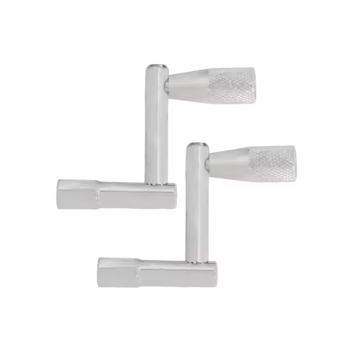 2Pcs Llave De Jazz Z Tipo Para Batería De Tambor Universal Accesorios De Percusión Diseño Espiral Metal Color Plateado - 1