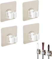 HOGARDECORA  Armario Multiusos con 1 Puerta Acabado Natural - 4 Colgadores, Estantes Regulables en Altura - Organizador para Escobas y Suministros, dimensiones 181 cm (altura) x 37,2 cm (ancho) x 37 cm (fondo) - details 0