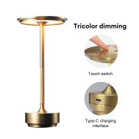 Lámpara De Mesa LED Retro Recargable Sensor Táctil Luz Nocturna Para Lectura Decorativa Para Restaurante Hotel Bar Y Dormitorio - details 20