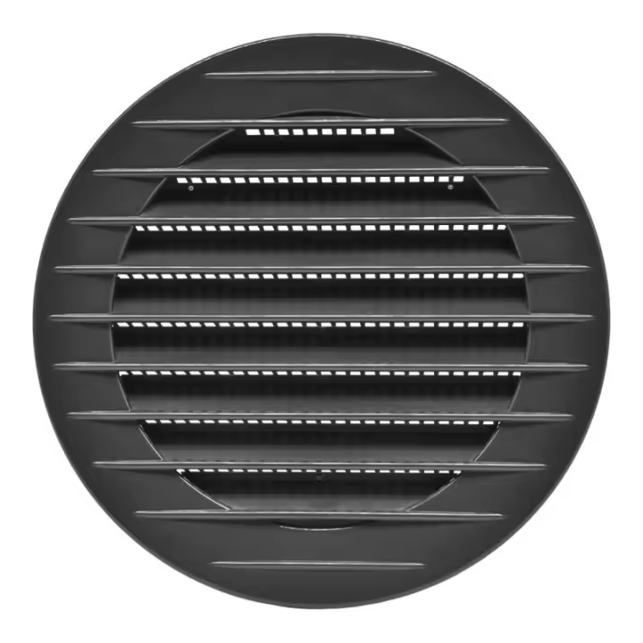 EDM Rejilla de Ventilación Redonda Empotrable con Mosquitera Ø90mm ABS Gris Antracita - EDM - 87715 Rejilla de ventilación Accesorios Varios Bricolaje Rejilla - 1