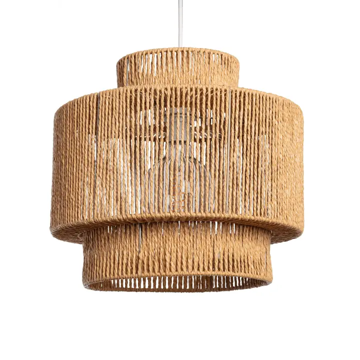 Ledkia Lámpara Colgante Papel Trenzado Neka ILUZZIA - Diseño Único y Elegante con Acabados de Calidad - 1