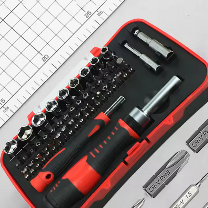 Juego De Herramientas Versátil 65pcs Con Llaves De Fijación Y Destornilladores Para Mantenimiento Diario De Electrodomésticos Y Bicicletas - 1