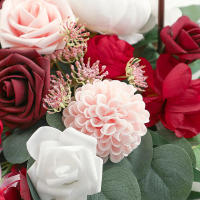 25pcs Flores Artificiales De Dalia Rosa Blush Con Tallos Para Boda DIY Centros De Mesa De Baile De Novia Decoración Del Hogar - details 2