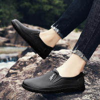 Botas De Lluvia Para Hombre Impermeables Antideslizantes De Goma Botas De Ankle Para Invierno Mocasines De Agua Con Cierre SLIP-ON - details 2
