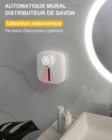 Dispensador de jabón automático de 320ml, dispensador de jabón montado en la comparación sin contacto, with sensor infrarrojo, adecuado para Baños dispensador de jabón, Cocina, Hotel (Blanco) - details 1