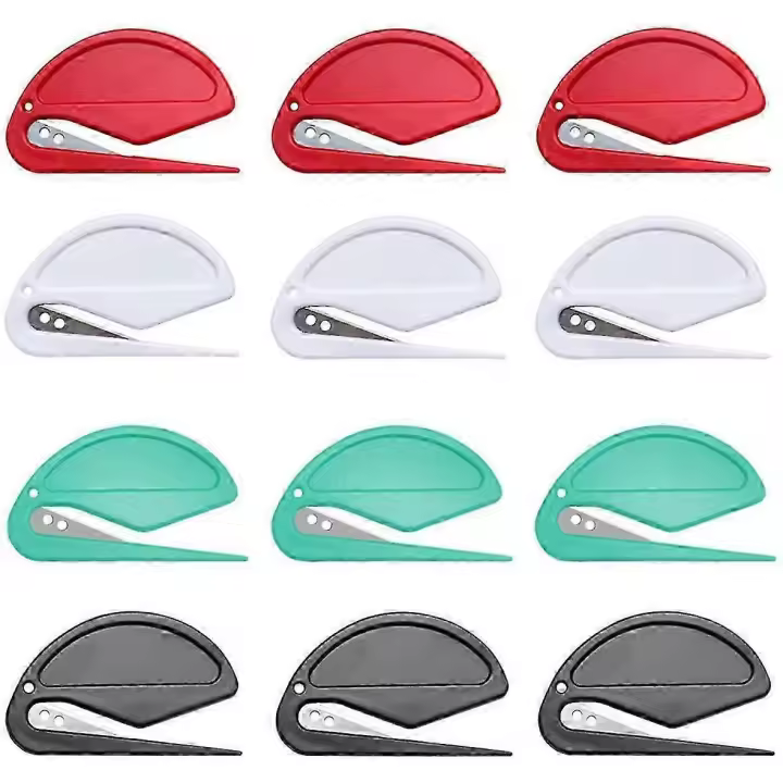 12PCs cortadora de sobres en 4 colores, abrecartas coloridos para abridor de sobres - 1