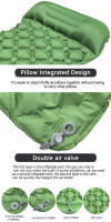 Alfombra De Dormir Para Acampar Al Aire Libre Plegable Con Almohadas Ultraligera Inflable Para Viajes Y Senderismo Matrícula De Natación En La Playa - details 0