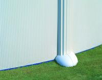 Gre KIT350ECO Fidji - Piscina Elevada Redonda, Aspecto Acero Blanco, 350 x 120 cm - details 2